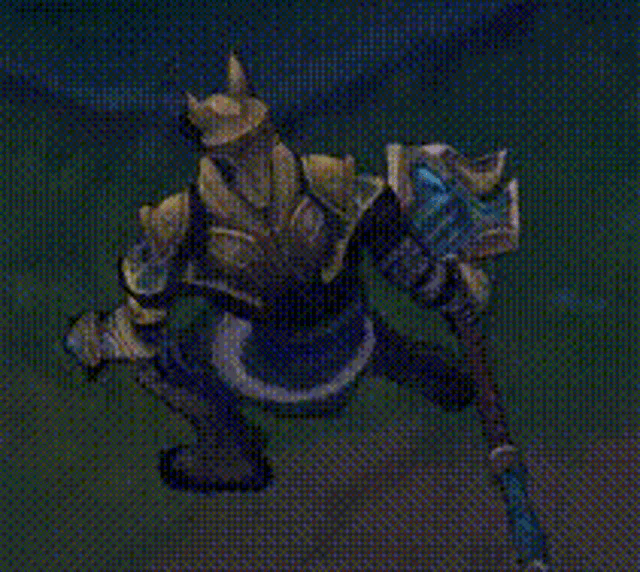 a statue of a man with horns is kneeling down in the grass .