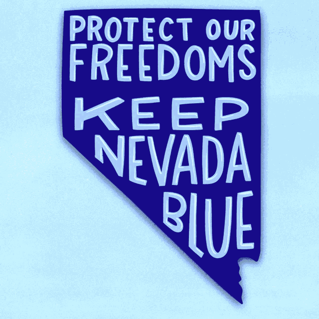 a blue nevada flag with the words protect our freedoms keep nevada blue