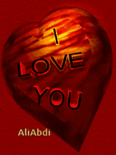 a red heart that says i love you on it