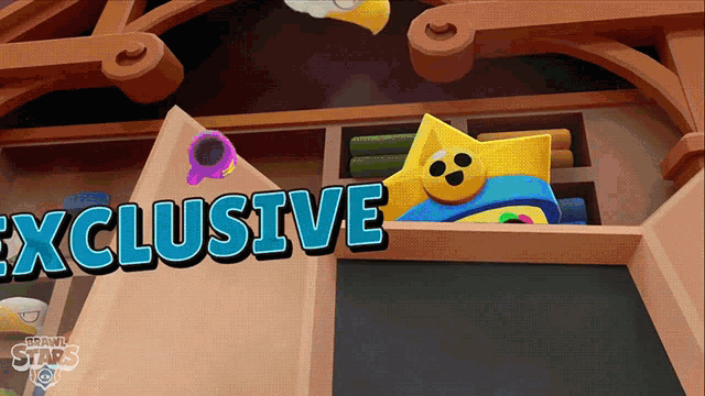 a drawing of a star with the words " exclusive " on it