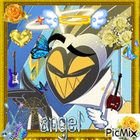 a picture of a cartoon character with the name angel written on it