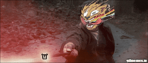 a gif meme of a person holding a wand with the words gifmemes.io below it