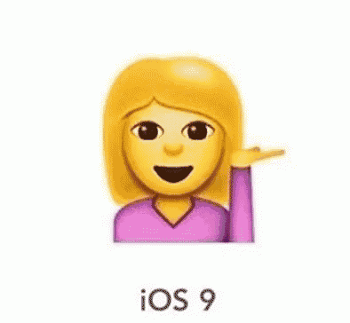 an emoji of a woman with blonde hair is wearing a purple shirt and holding a glass of water .