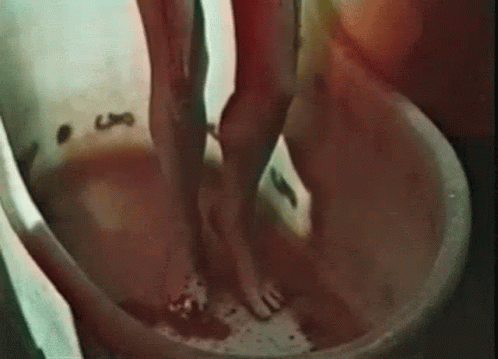 Blood Bath Red Shower GIF - Blood Bath Red Shower Bloody Feet GIFs