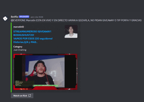 a screenshot of a discord conversation between marcelin12 and everyone