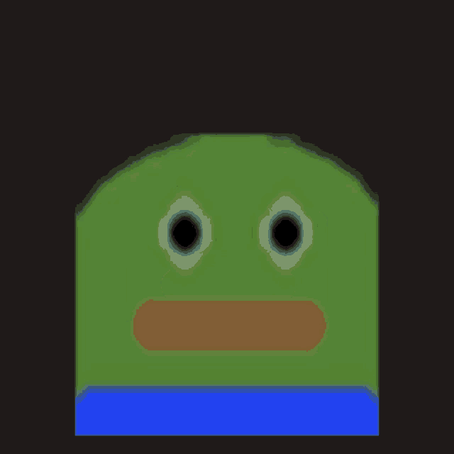 a green frog with big eyes and a red mouth is making a funny face on a black background .