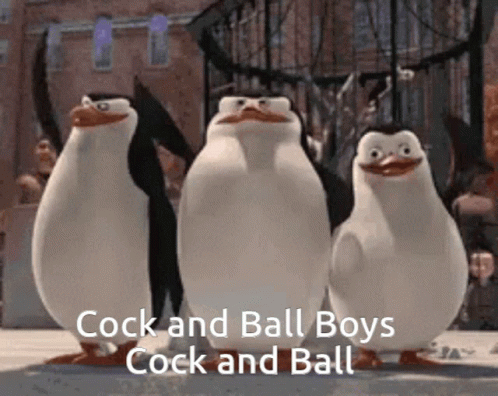 Cock And Ball Smil And Wave GIF - Cock And Ball Smil And Wave Penguins GIFs