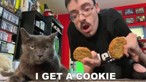 I Get A Cookie Ricky Berwick GIF - I Get A Cookie Ricky Berwick Cat GIFs