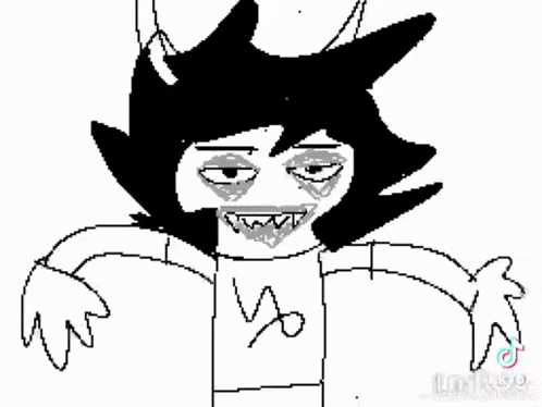 a black and white drawing of a troll with a beard and horns .