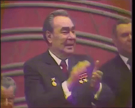 брежнев браво отлично апплодисменты хлопать молодец GIF - Brezhnev Well Done Otlichno GIFs