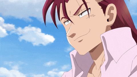 a cartoon character with red hair and a pink shirt
