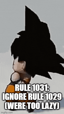 rule 1031 : ignore rule 1029 ( were too lazy ) .