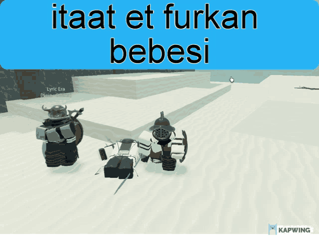 a screenshot of a video game with the words " itaat et furkan bebesi " at the top