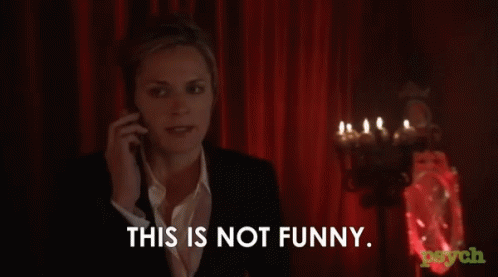 Not Funny Juliet Ohara GIF - Not Funny Juliet Ohara Maggie Lawson GIFs