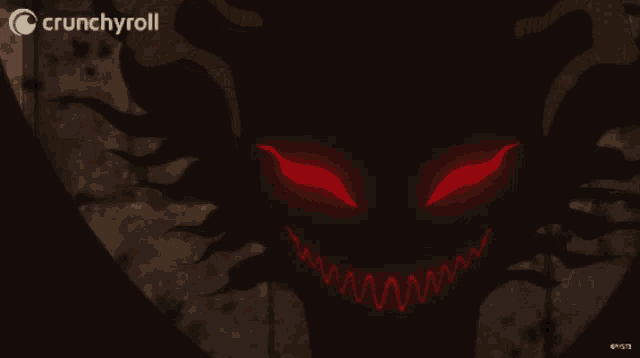 a crunchyroll advertisement shows a cartoon character