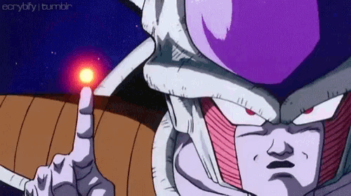 a cartoon character is pointing at a red light with his finger