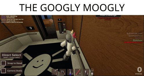 a screenshot of a video game with the words the googly moogly above it