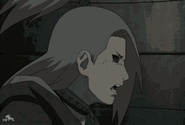 a close up of a person 's face with the word na on the bottom left