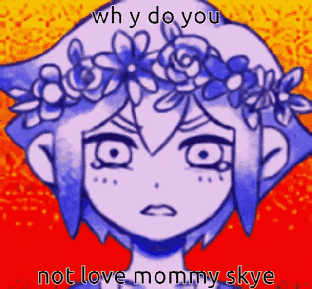 a drawing of a girl with a flower crown on her head
