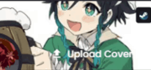 a cartoon of a girl holding a barrel with the caption upload cover