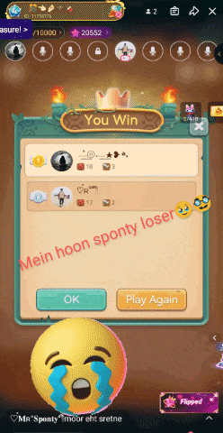 a screenshot of a game that says " you win " on the top