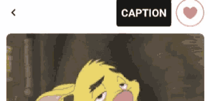 a screenshot of a cartoon with a caption button