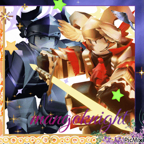 a picture of two anime characters with the word mangadelight on the bottom right
