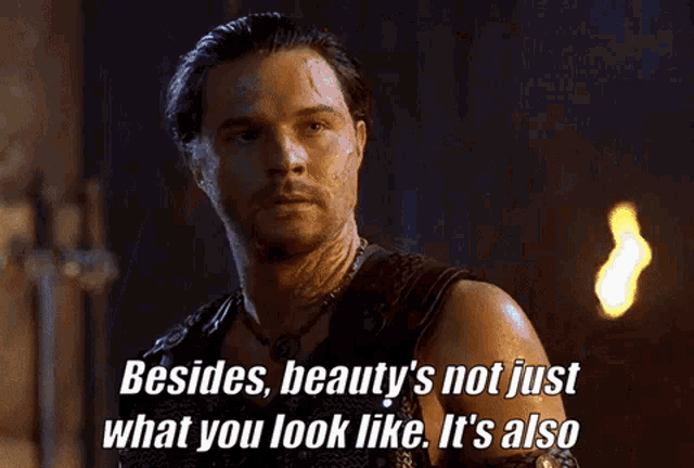 a woman says " what you are inside " in a movie scene