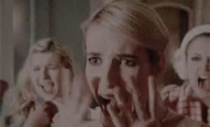 Screaming Scream Queens GIF - Screaming Scream Queens Emma Roberts GIFs