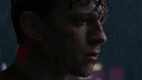 Standing Under The Rain Peter Parker GIF - Standing Under The Rain Peter Parker Spider-man GIFs