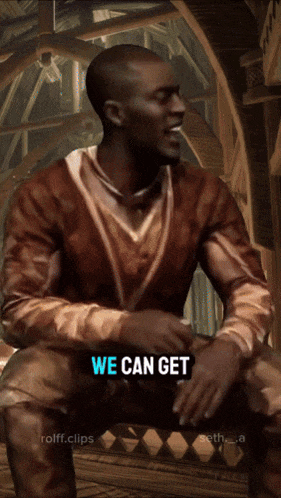 a man in a video game says we can get in blue