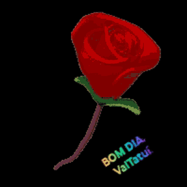 a red heart with the words bom dia vai tatui written on it