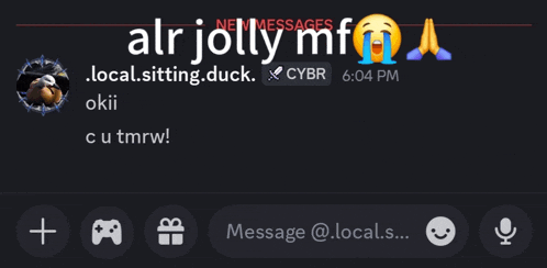 a screenshot of a message from alr jolly mff