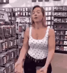 Girl Looking Around Confused Phone Case Store GIF - Girl Looking Around Confused Phone Case Store Holding A Purse GIFs