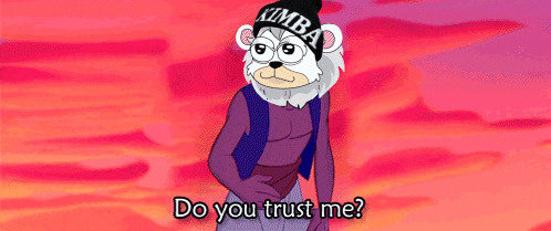 a cartoon character with a hat that says kimba on it