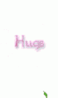 the word hugs is surrounded by red hearts and a pink flower