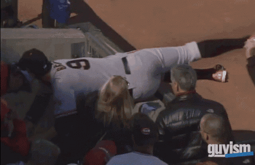 a baseball player with the number 9 on his jersey is being thrown in the air