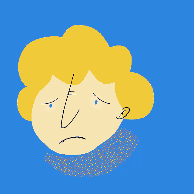 a drawing of a person 's face with tears coming out of it