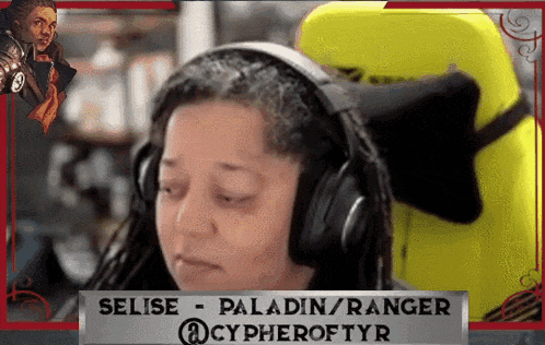 a woman wearing headphones with the name selise on the bottom right