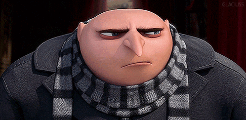 a cartoon character from despicable me wearing a scarf and jacket