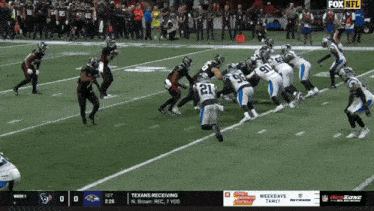 a football game between the texans and the ravens on fox nfl