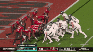 a football game is being played between the falcons and the tampa bay buccaneers