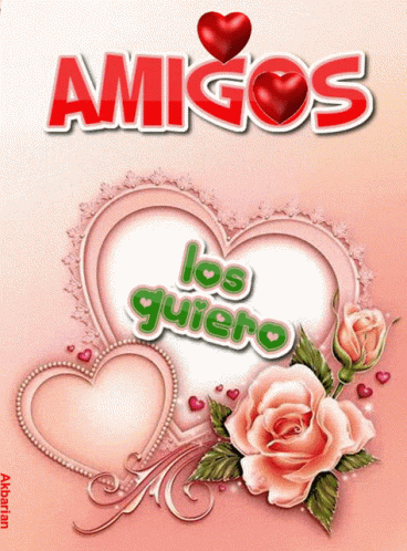 Animated Greeting Card Amigos Los Quiero Mucho GIF - Animated Greeting Card Amigos Los Quiero Mucho GIFs