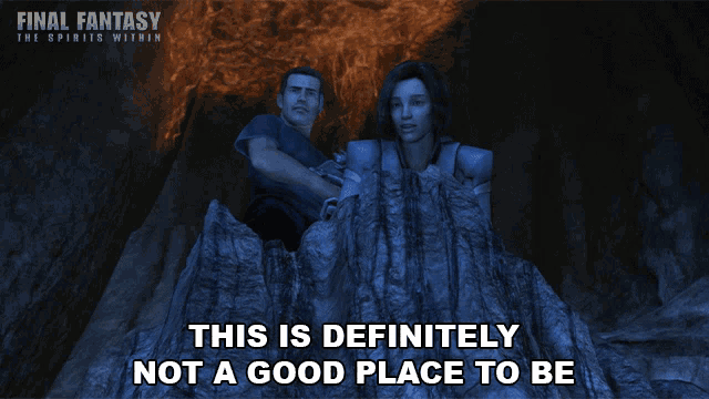 This Is Definitely Not A Good Place To Be Final Fantasy GIF - This Is Definitely Not A Good Place To Be Final Fantasy The Spirits Within GIFs