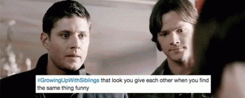 Supernatural Growing Up With Siblings GIF - Supernatural Growing Up With Siblings Siblings GIFs