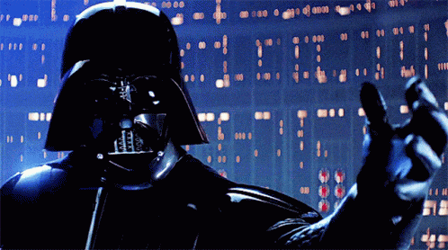 darth vader giving a thumbs up in front of a blue background