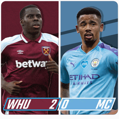 two soccer players one from west ham and one from etihad