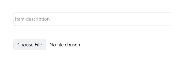 a choose file and no file chosen button on a web page