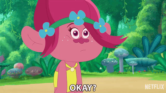 a troll from netflix says okay in a cartoon scene