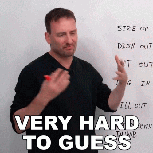 Very Hard To Guess Learn English With Adam GIF - Very Hard To Guess Learn English With Adam Hard GIFs